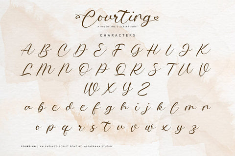 Courting - Script Font Font Alpaprana Studio 