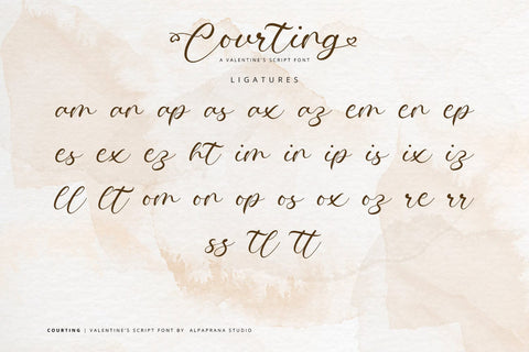 Courting - Script Font Font Alpaprana Studio 