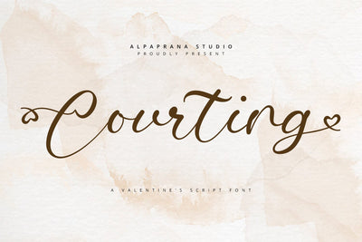Courting - Script Font Font Alpaprana Studio 