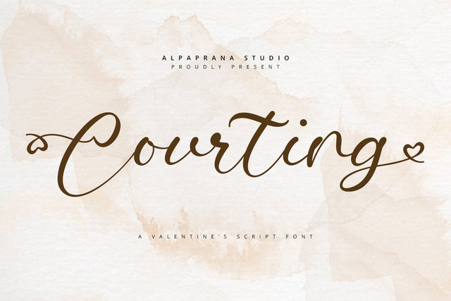 Courting - Script Font Font Alpaprana Studio 
