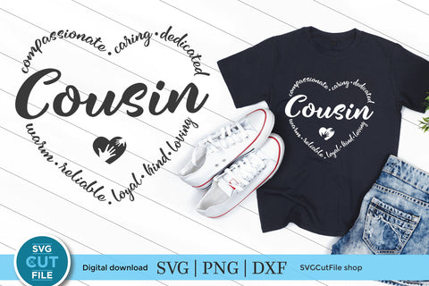 Cousin svg heart for Cricut SVG SVG Cut File 