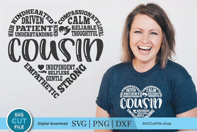 Cousin svg subway art heart SVG SVG Cut File 