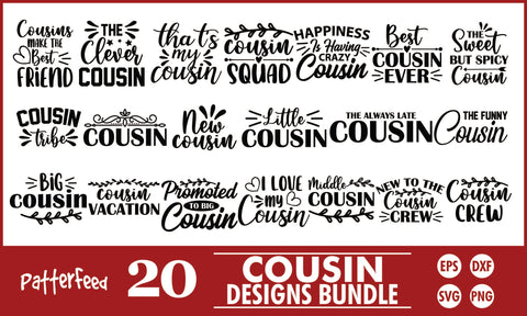 Cousins SVG Designs Bundle SVG PatternFeed8 