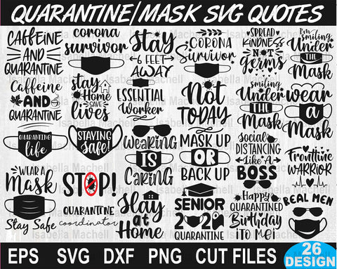 Covid 19 mask svg bundle, mask svg, face mask cricut, Covid t shirt svg, covid cricut, cut files, corona t shirt svg, health awareness svg, social distancing svg, musk svg, SVG Isabella Machell 