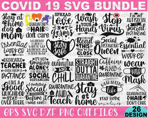 Covid 19 svg bundle, Covid t shirt svg, covid cricut, cut files, corona t shirt svg, health awareness svg, social distancing svg, musk svg, SVG Isabella Machell 