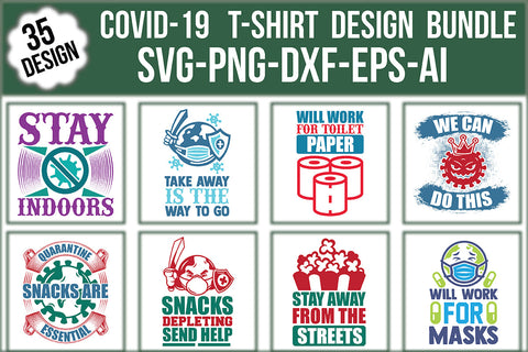 Covid-19 T-shirt Design Bundle SVG Rupkotha 