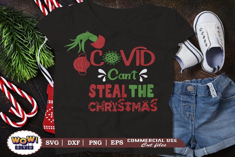 Covid can't steal the Christmas svg, Covid Christmas 2020 svg, Christmas, Dxf, Png SVG Wowsvgstudio 