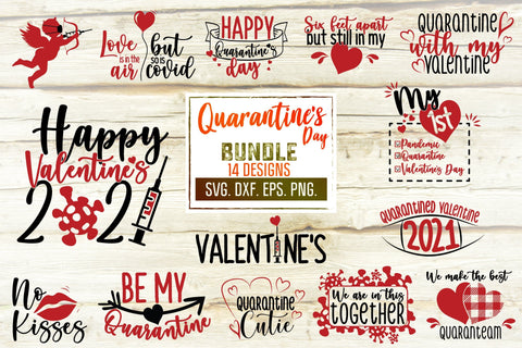 Covid Valentine's Day Svg Bundle. 2021 Quarantined Valentine's Svg. Pandemic Svg. Virus Svg. Covid 19 Cricut, Silhouette, Dxf, Eps, Png SVG Mint And Beer Creations 