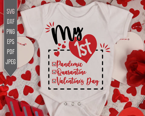 Covid Valentine's Day Svg Bundle. 2021 Quarantined Valentine's Svg. Pandemic Svg. Virus Svg. Covid 19 Cricut, Silhouette, Dxf, Eps, Png SVG Mint And Beer Creations 