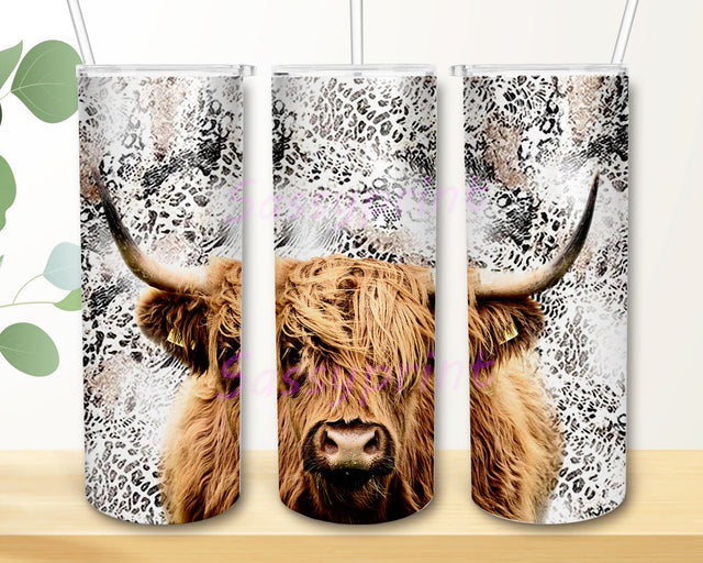 Cow 20oz Skinny Tumbler Design Digital Download Sublimation PNG Sublimation sassyprint 