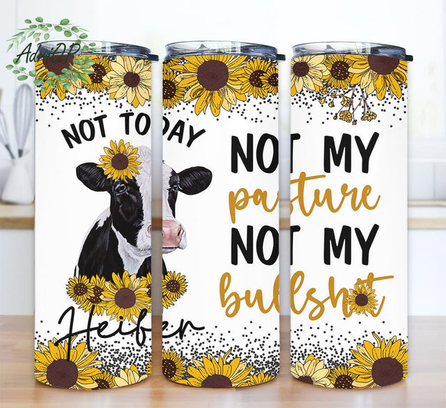 Cow 20oz Tumbler Png, Cow Sunflower Tumbler, Funny Heifer Tumbler, Cute Cow Tumbler, Heifer Tumbler, Floral Tumbler, Mother's Day Tumbler Png Sublimation AdriOP 