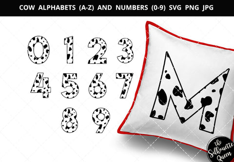 Cow alphabet a-z svg, cow number 1-9 svg, alphabet clipart, letters svg font, cut files for cricut, cut files for cricut SVG Loveleen Kaur 