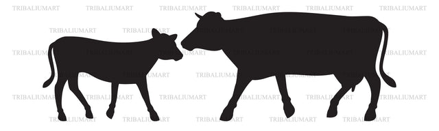 Cow and calf SVG TribaliumArtSF 