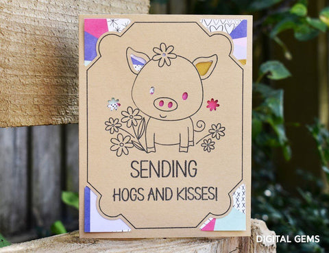 Cow and Pig card designs! SVG Digital Gems 