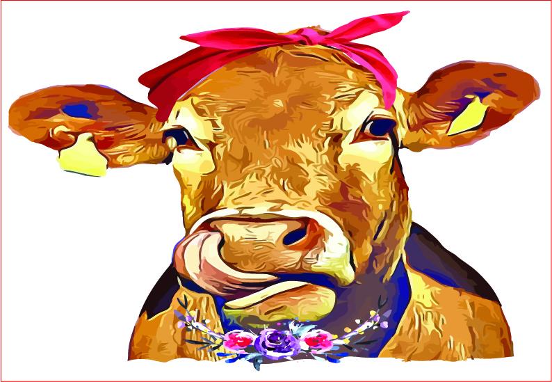 Cow Bandana, Farm Life,Cow Sublimation Graphic Sublimation sublimationhappy 
