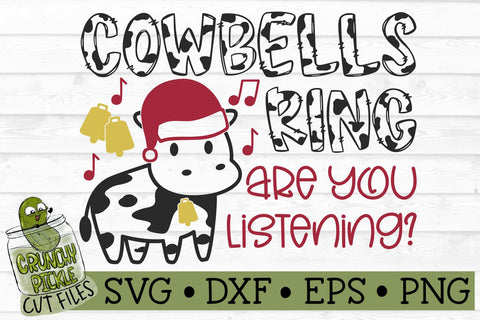 Cow Bells Ring Christmas SVG File SVG Crunchy Pickle 