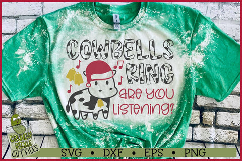 Cow Bells Ring Christmas SVG File SVG Crunchy Pickle 