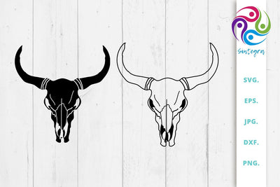 Cow Boho Skull Svg File SVG Sintegra 