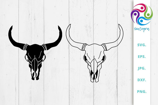 Cow Boho Skull Svg File SVG Sintegra 