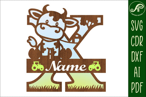 Cow capital monogram letter X SVG cut file SVG APInspireddesigns 