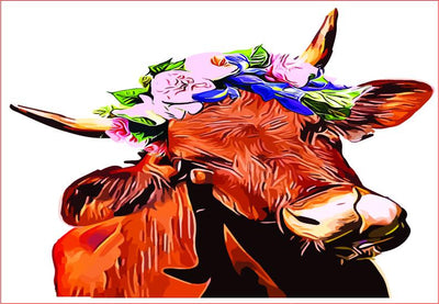 Cow, Cow Floral, Farm Life, sublimation, heifer, watercolor, png, bandana SVG sublimationhappy 