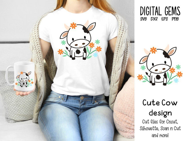 Cow design SVG Digital Gems 