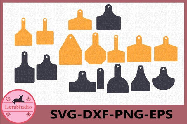 Cow ear tags Svg SVG Lerastudio 