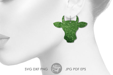 Cow earrings SVG, cow head earring SVG Artisan Craft SVG 