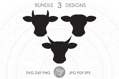 Cow earrings SVG, cut file, cow head, cow face SVG Artisan Craft SVG 