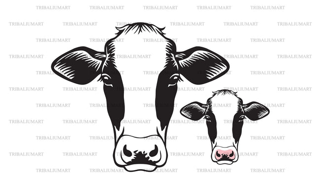 Cow face SVG TribaliumArtSF 