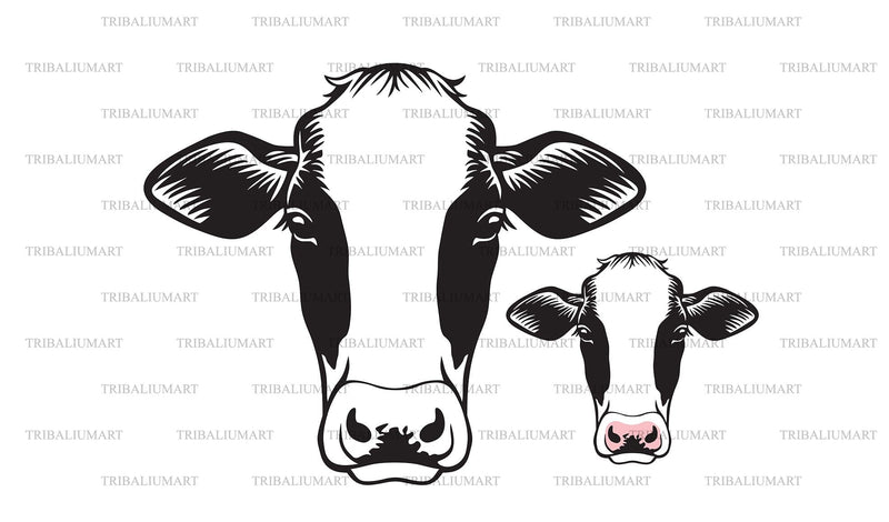 Cow face SVG TribaliumArtSF 