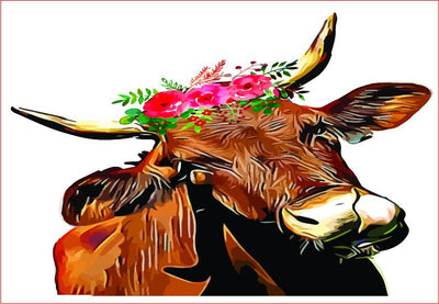 Cow Floral Graphic, sublimation graphics Sublimation sublimationhappy 