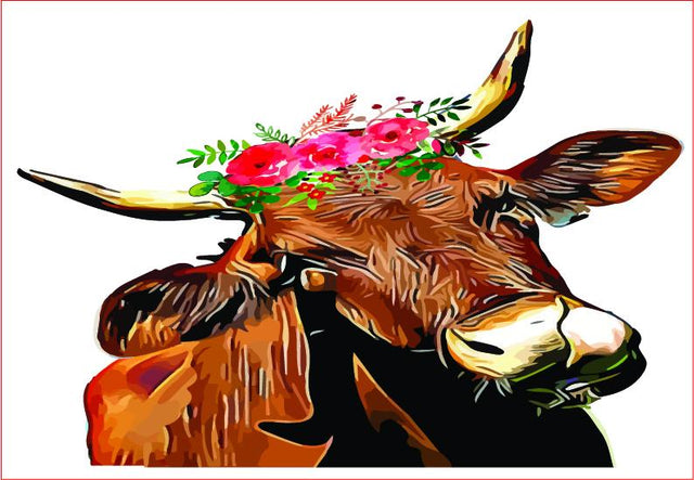 Cow Floral Graphic, sublimation graphics Sublimation sublimationhappy 