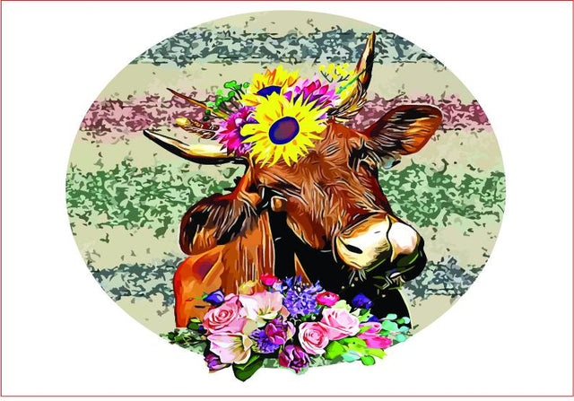Cow Floral,Cow Sublimation,clipart,png Graphic Sublimation sublimationhappy 