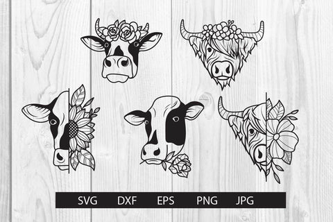 Cow Flower Higland svg SVG dadan_pm 