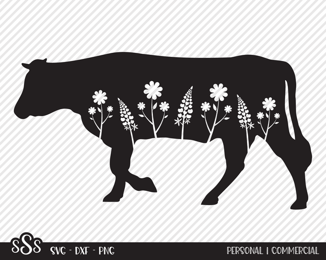 Cow Flowers | Country SVG SVG Texas Southern Cuts 