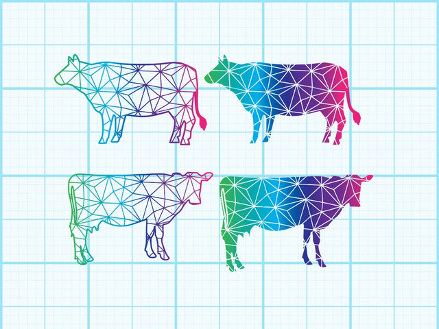 Cow Geomatical Print Sublimation Johan Ru designs 