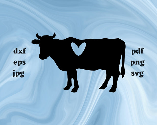 Cow Heart SVG Cut File SVG Northern Light SVG 