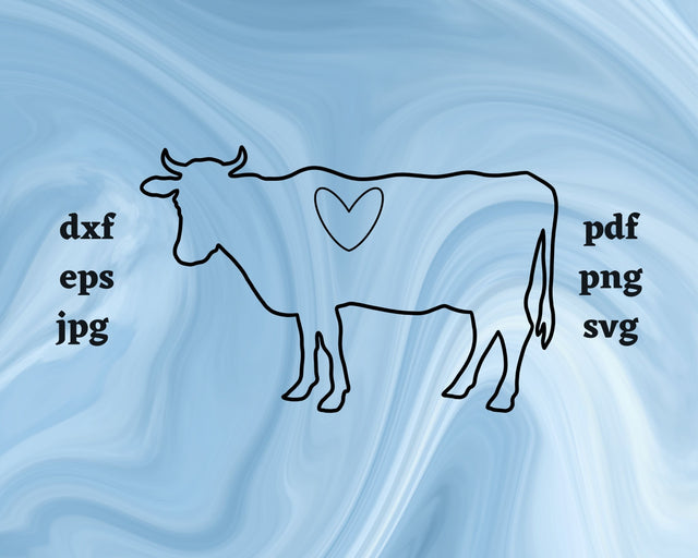 Cow Heart SVG Cut File SVG Northern Light SVG 