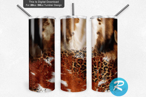 Cow Hide 20 oz / 30 oz Tumbler PNG Sublimation Regulrcrative 