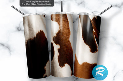 Cow Hide Cow 20 oz / 30 oz Tumbler PNG Sublimation Regulrcrative 