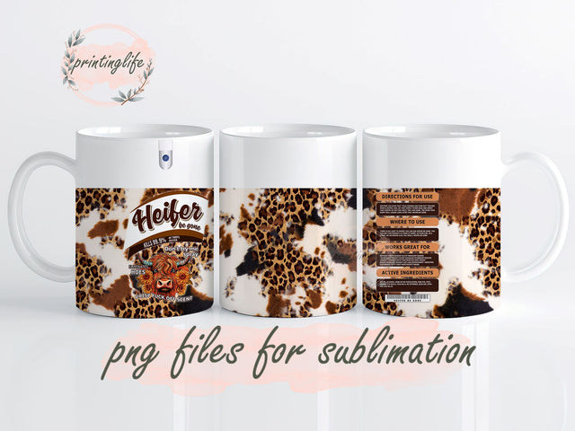 Cow Hide Heifer Cowgirl Sublimation Design, Cow PNG, Heifer Cow Mug Png, Sublimation Designs, Western Cow Mug Wrap Sublimation PrintingLife 