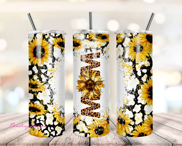 Cow Hide Leopard Sunflowers Mama 20oz Sublimation Tumbler, Mothers. Mama Tumbler, 00p0006 Tumbler, Mom Tumbler Wrap PNG Sublimation TrendingDesign 