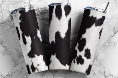 Cow Hide Sublimation Tumbler Design, Cow Fur Print 20oz Skinny Tumbler Wraps Templates - PNG Digital Download Sublimation TumblersByPhill 