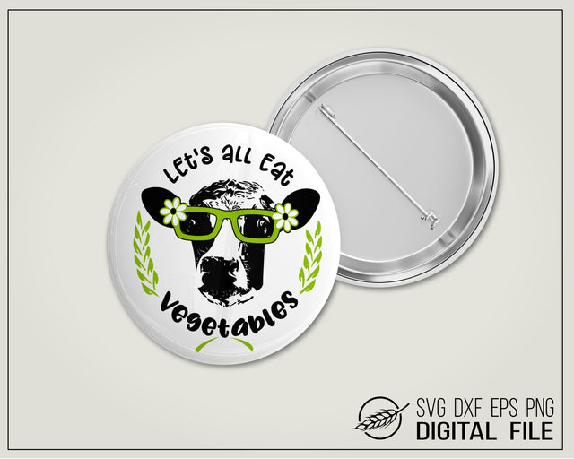 Cow, Let's all eat vegetables SVG Boertiek 