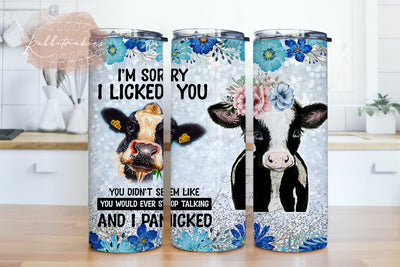 Cow Live Like Someone Left The Gate Open 20 oz Skinny Tumbler Sublimation Sublimation Rabbitmakies 