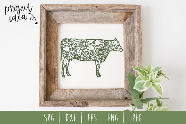 Cow Mandala Zentangle SVG SavoringSurprises 