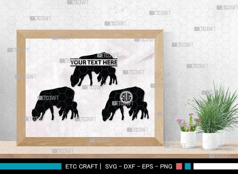 Cow Monogram, Cow Silhouette, Cow SVG, Ox Svg, Cattle Svg, Animal Svg, SB00243 SVG ETC Craft 
