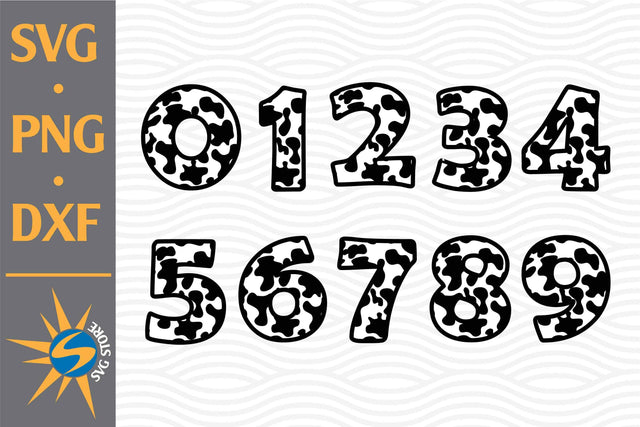 Cow Numbers SVG, PNG, DXF Digital Files Include SVG SVGStoreShop 