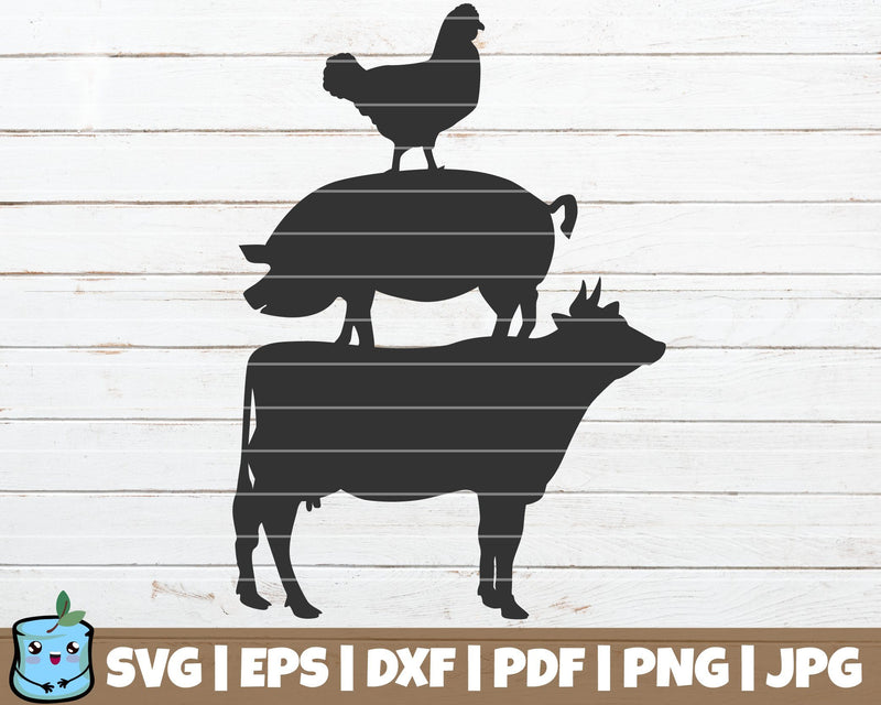 Cow Pig Chicken SVG MintyMarshmallows 
